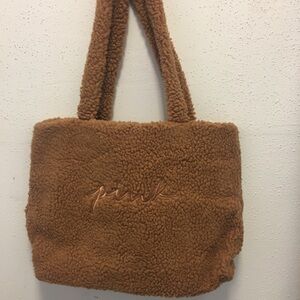 Brown Victoria’s Secret Pink Sherpa Womens Tote Bag